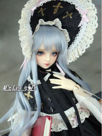 BJD Wig Girl Light Blue/Black Hair[NO.66] for SD/MSD/YSD Size Ball-jointed Doll