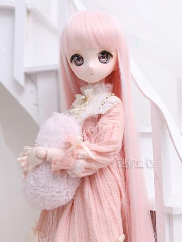 BJD Wig Girl Pink/Brown/Black Long Straight Hair 1/3 1/4 1/6 Wig for SD/MSD/YSD Size Ball-jointed Doll