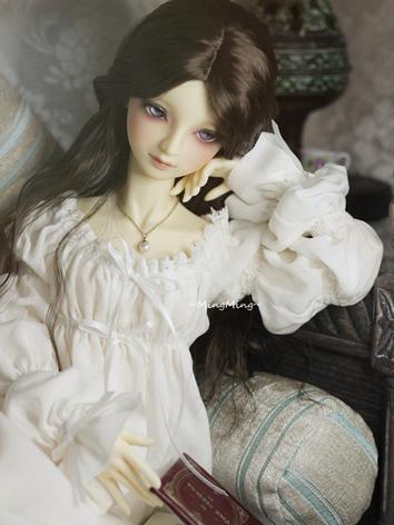 BJD Clothes Girl White Sleeping Dress Outfit for 70cm/SD/MSD/YOSD Ball-jointed Doll