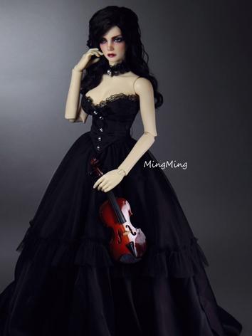BJD Clothes Girl Black/White Dress Outfit for 70cm/SD/MSD Ball-jointed Doll