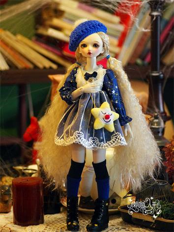 BJD Clothes Girl Red/Blue Dress Suit for MSD/DSD Ball-jointed Doll