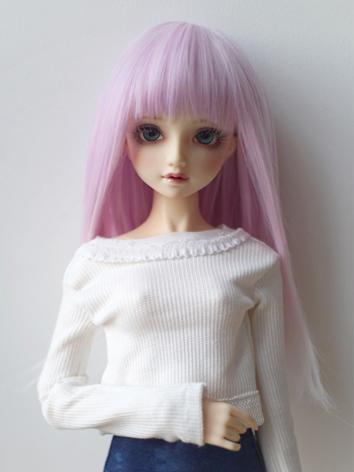 BJD Wig Girl Pink Straight Hair for SD/MSD/YOSD Size Ball-jointed Doll