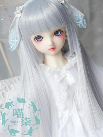BJD Wig Girl Gray Hair for SD/MSD/YSD Size Ball-jointed Doll