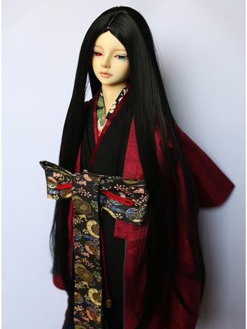 BJD Wig Boy Black Long Hair for SD/MSD/YOSD Size Ball-jointed Doll