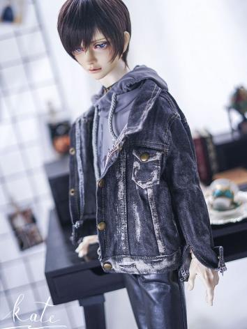 BJD Clothes Boy/Girl Black Jeans Jacket Coat for 70cm/SD17/SD/MSD Ball-jointed Doll