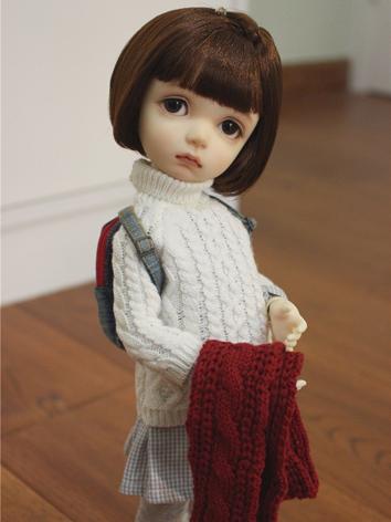 BJD Clothes 1/6 Girl Beige/White/Gray/Pink Sweater for YSD Ball-jointed Doll