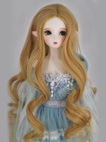 BJD Wig Girl Light Yellow Curly Hair for SD Size Ball-jointed Doll