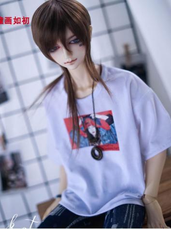 Boy Clothes Black/White T-shirt for SD17/70cm Ball-jointed Doll