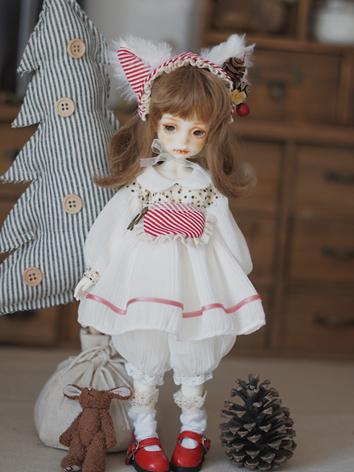 BJD Clothes Girl White Suit for YOSD Ball-jointed Doll