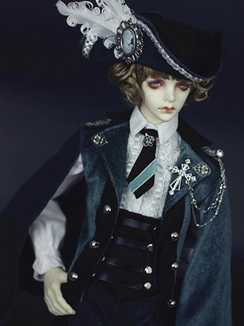 Bjd Clothes 【Time Traveler】Dark Gray Europe Uniform Suit for SD10/SD13/SD17/70CM/72cm Ball-jointed Doll