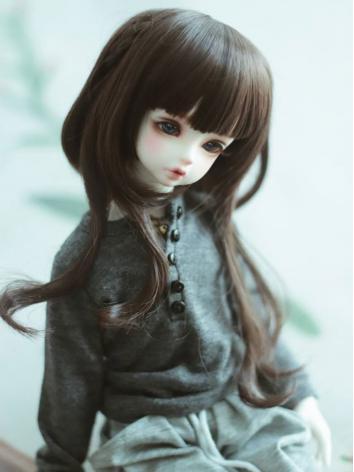 BJD Wig Girl Chocolate Hair for SD/MSD Size Ball-jointed Doll