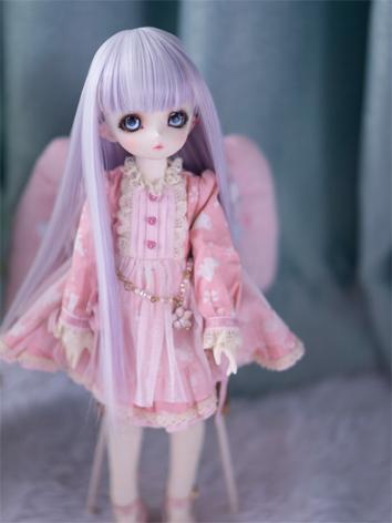 BJD Wig Girl Purple Straight Hair for SD/MSD Size Ball-jointed Doll
