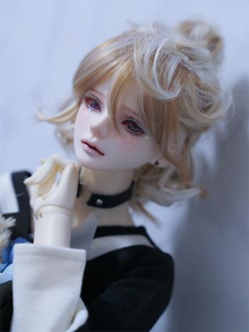 BJD Wig Boy Gold Curly Hair for SD Size Ball-jointed Doll