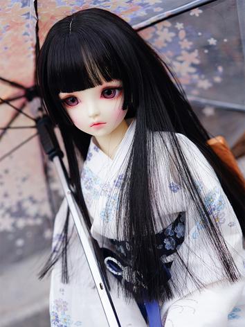 BJD Wig Girl Black Hair Wig for SD/MSD Size Ball-jointed Dol