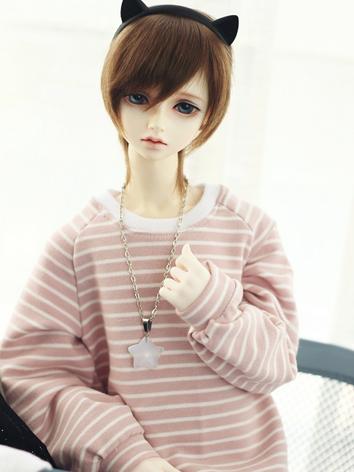 BJD Clothes Boy Red Stripe T-shirt for SD17 Ball-jointed Doll