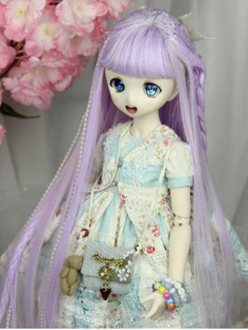 BJD Wig Girl Purple Styled Wig Hair for SD/MSD Size Ball-jointed Doll