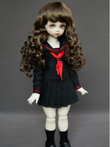 Girl Black Dress Sailor Suit for SD/MSD/DSD/YOSD Size Ball-jointed Doll