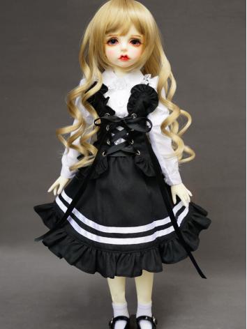 BJD Clothes Black and Write Dress Suit for SD/MSD Size Ball-jointed Doll