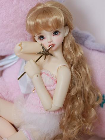 BJD Wig Gold Curly Hair Wig for SD/MSD Size Ball-jointed Doll