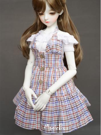 BJD Doll Grid Dress Suit Clothes For MSD/SD Ball-jointed Doll