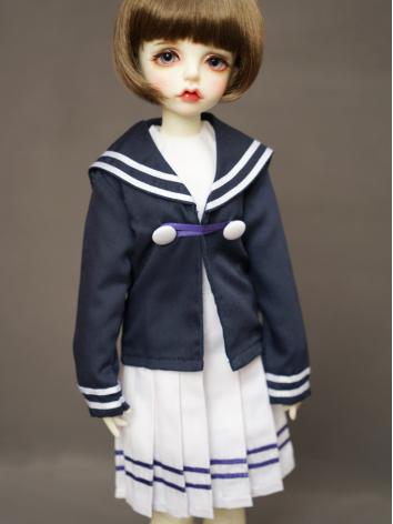 BJD Clothes Dress Sailor Suit Navy Blue for MSD Size Ball-jointed Doll