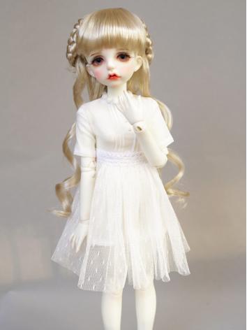 BJD White Doll Elegant Dress Suit Clothes For SD/MSD Ball-jointed Doll