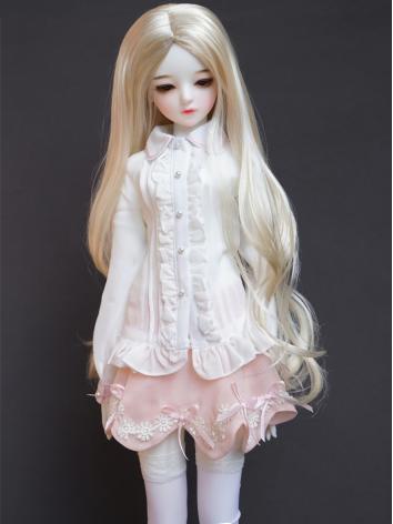 BJD White Pink Chiffon Lace Skirt Dress Suit Clothes For SD/MSD Ball-jointed Doll
