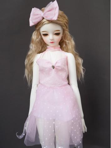 BJD Pink Point Yarn Skirt Dress Clothes For SD/MSD Ball-jointed Doll