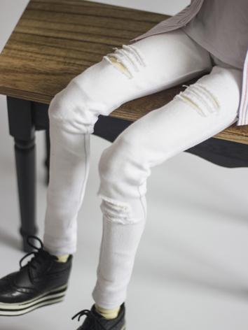 1/3 1/4 70cm Clothes White Ripped Trousers A262 for MSD/SD/70cm Size Ball-jointed Doll
