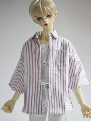 1/3 1/4 70cm Clothes Stripe Shirt A258 for MSD/SD/70cm Size Ball-jointed Doll