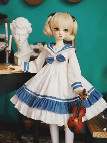 BJD Clothes Girl Navy Dress for YOSD/MSD/SD Ball-jointed Doll