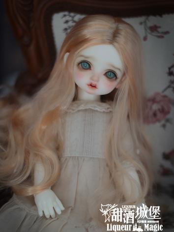BJD Wig Light Gold/Chocolate Curly Hair Wig for SD/MSD/YSD Size Ball-jointed Doll