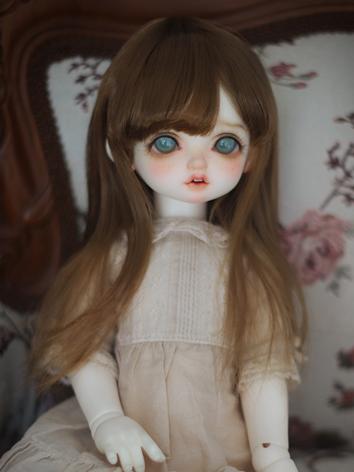 BJD Wig Light Gold/Chocolate Curly Hair Wig for SD/MSD/YSD Size Ball-jointed Doll