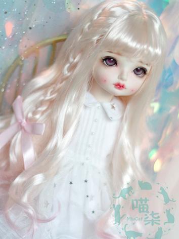 BJD Wig Girl Light Gold/Pink/Blue Curly Hair for SD/MSD/YSD Size Ball-jointed Doll