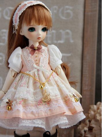 BJD Clothes Orange Girl Dress for YOSD Ball-jointed Doll