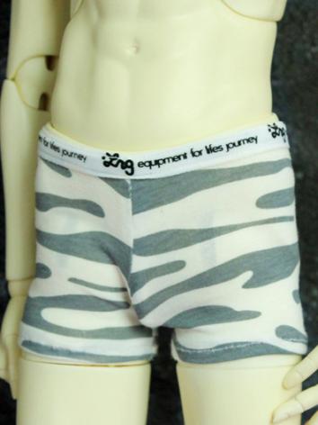 1/3 1/4 70cm Clothes Boy Underpants Light Gray Zebra Panties for 70cm/SD/MSD Ball-jointed Doll