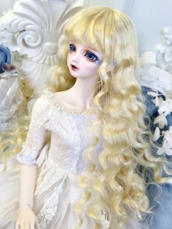 BJD Wig Girl Gold Long Curly Hair for SD/MSD/YSD Size Ball-jointed Doll