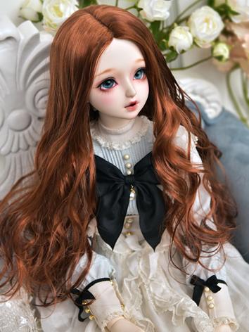 BJD Wig Girl Light pink/Light Gold/Brown Long Curly Hair for SD Size Ball-jointed Doll