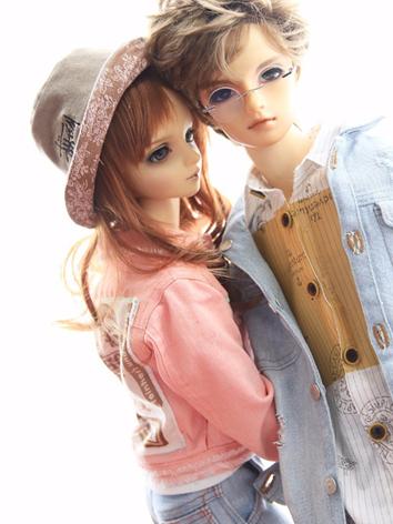 BJD Clothes Girl Pink Jeans Coat Jacket for SD Size Ball-jointed Doll