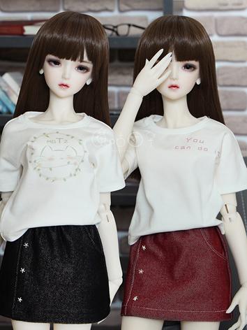 BJD Clothes Girl White T-shirt  for SD/MSD Ball-jointed Doll
