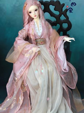 BJD Clothes Girl Chinese Pink Ancient Dress Suit for SD/69CM Ball-jointed Doll