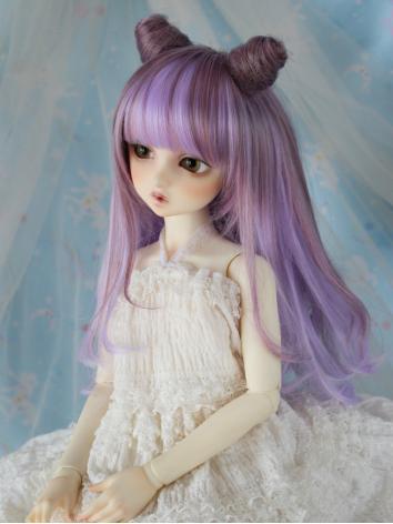 BJD Wig Girl Purple Pink Hair[374-375] for SD/MSD/YSD Size Ball-jointed Doll