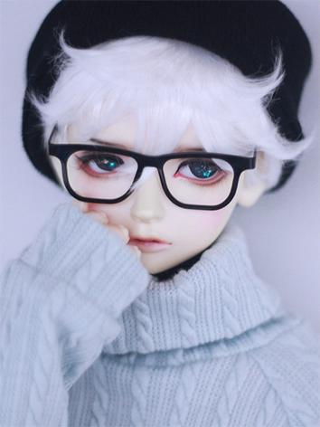 BJD Wig Boy Black/White/Pin...