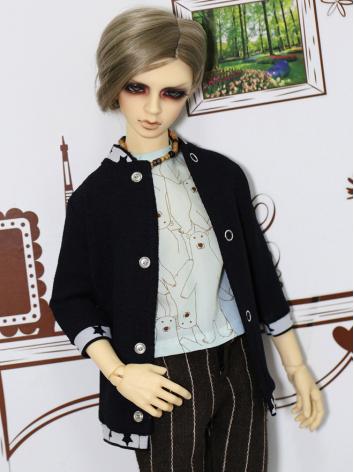 BJD Clothes Boy Black Star Korean Style Jacket Fit for SD17 Ball-jointed Doll