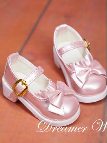 BJD 1/3 1/4 Shoes Girl Female White/Pink/Wine/Chocolate/Black Shoes for SD/MSD Ball-jointed Doll
