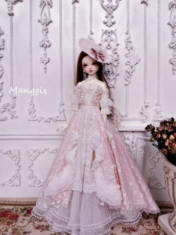 BJD Clothes Girl Sandora's Ball Pink Dress Suit For SD/MSD Ball-jointed Doll
