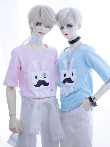 BJD Clothes Pink/Blue T-shirt Rabit for MSD/SD/70CM Ball-jointed Doll