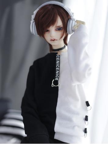 BJD Clothes Black and White T-shirt for SD/70CM Ball-jointed Doll