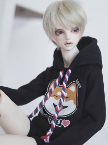 BJD Clothes Color Rope Shiba Inu Hooded T-shirt for SD/70CM Ball-jointed Doll