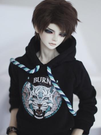 BJD Clothes Color Rope White Tiger Hooded T-shirt for SD/70CM Ball-jointed Doll